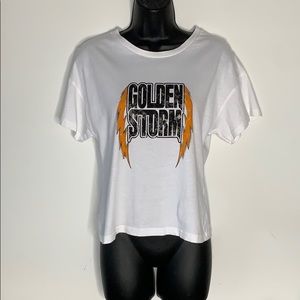 Zara Golden Storm Crop Tee
